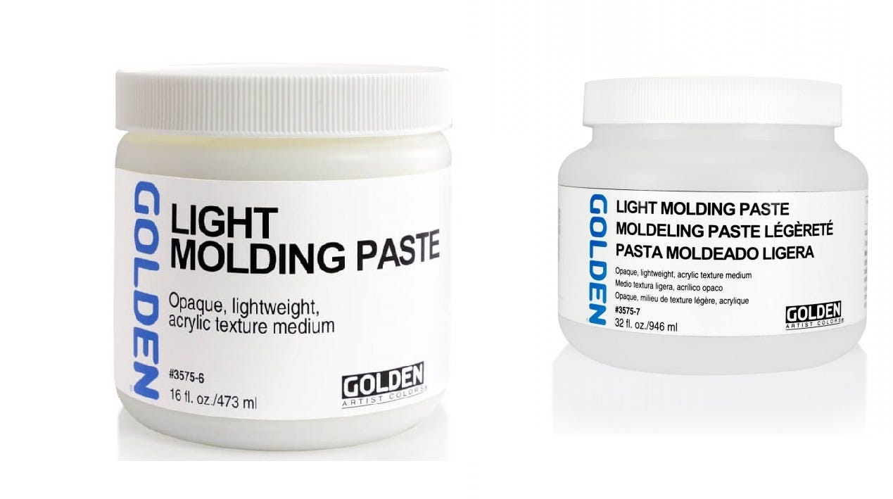 MÉDIUM ACRYLIQUE GOLDEN PÂTE À MODELER LÉGÈRE
