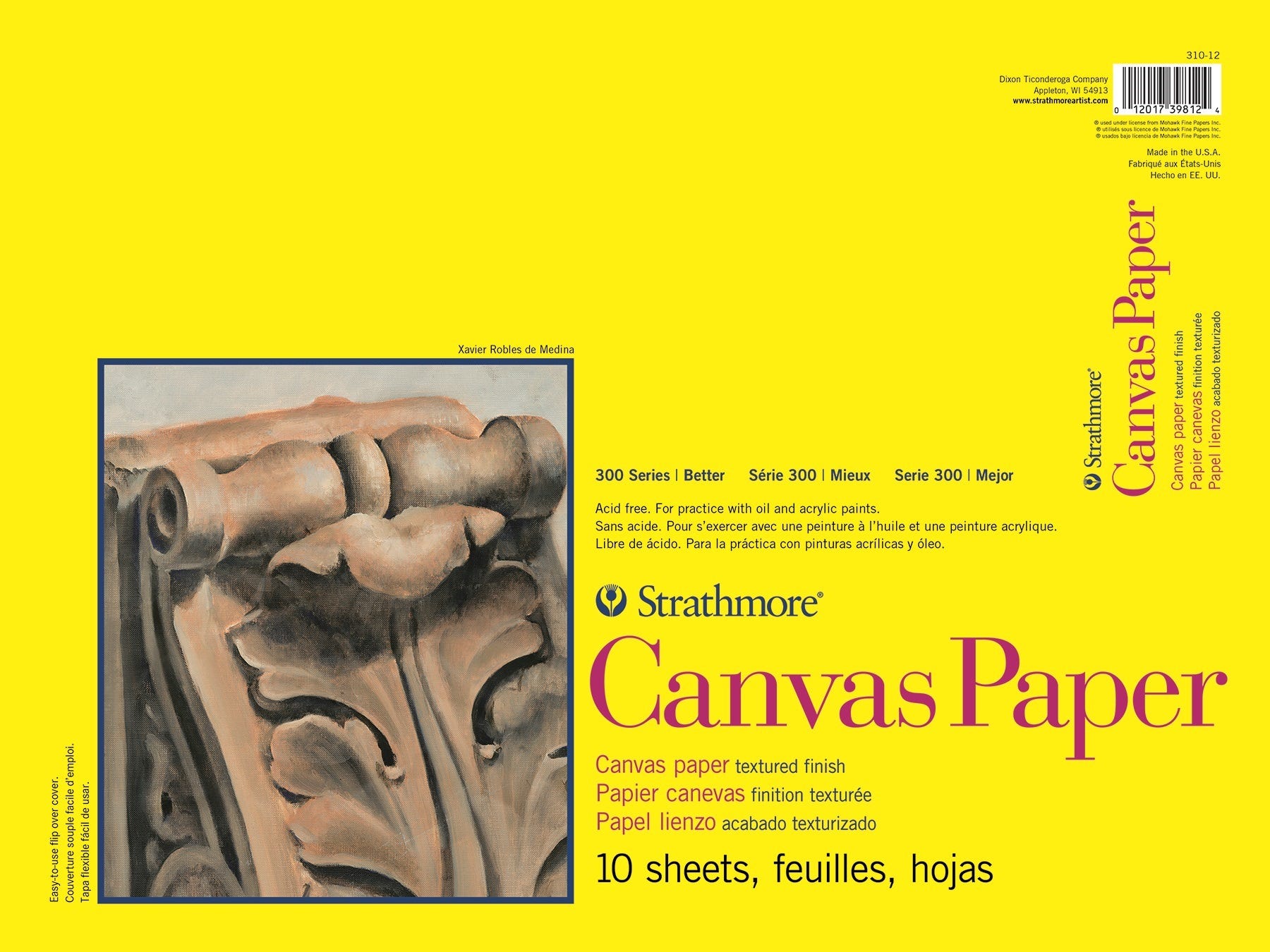 TABLETTE PAPIER CANEVAS STRATHMORE TEXTURÉ