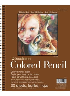 TABLETTE POUR CRAYONS COULEUR SPIRALE 9X12