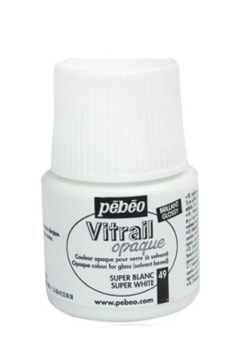 PÉBÉO VITRAIL - PEINTURE DÉCORATIVE SUPER BLANC 45ML