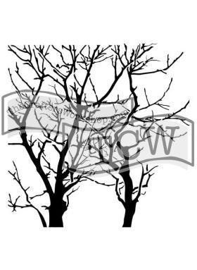 POCHOIR 12X12 BRANCHES INVERSÉES